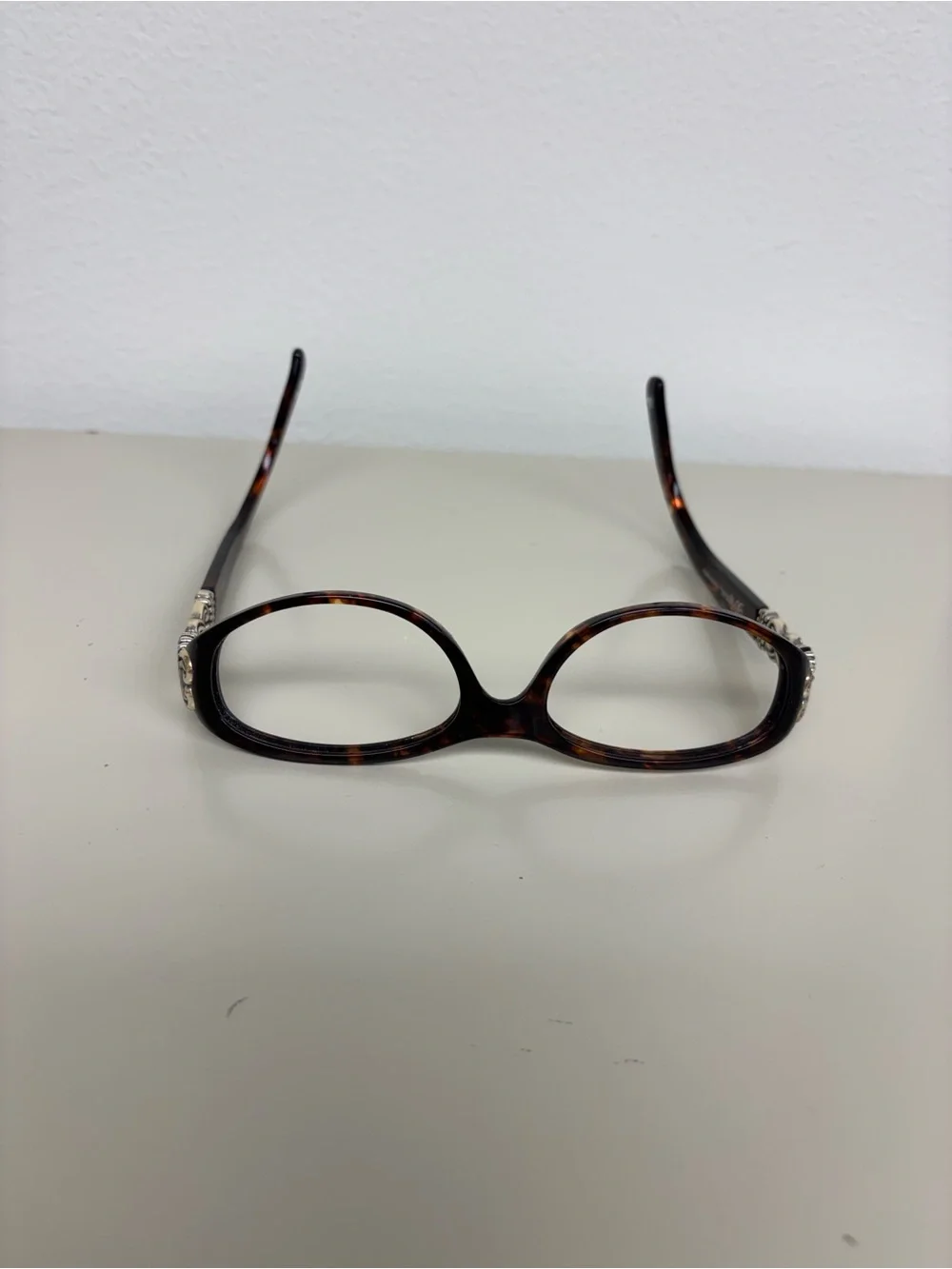 Brighton Sabrina Tortoiseshell Cat-Eye Glasses with Silver Heart Accent